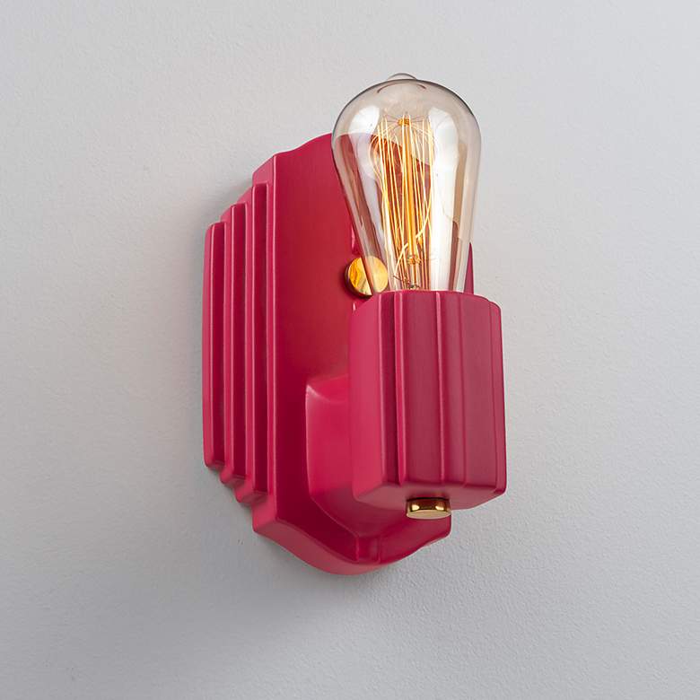 Image 1 Deco Rectangle Sconce - Cerise - PB