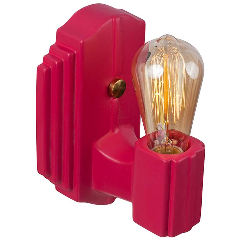 Image 5 Deco Rectangle Sconce - Cerise - PB more views