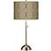 Deco Revival Giclee Brushed Steel Table Lamp