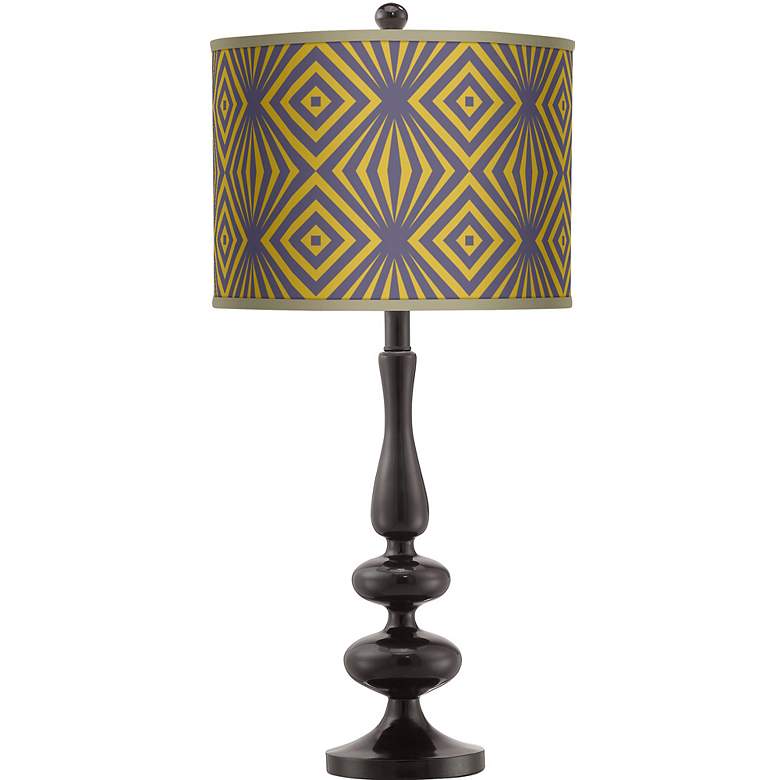 Image 1 Deco Revival Giclee Paley Black Table Lamp