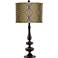 Deco Revival Giclee Paley Black Table Lamp