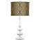 Deco Revival Giclee Paley White Table Lamp