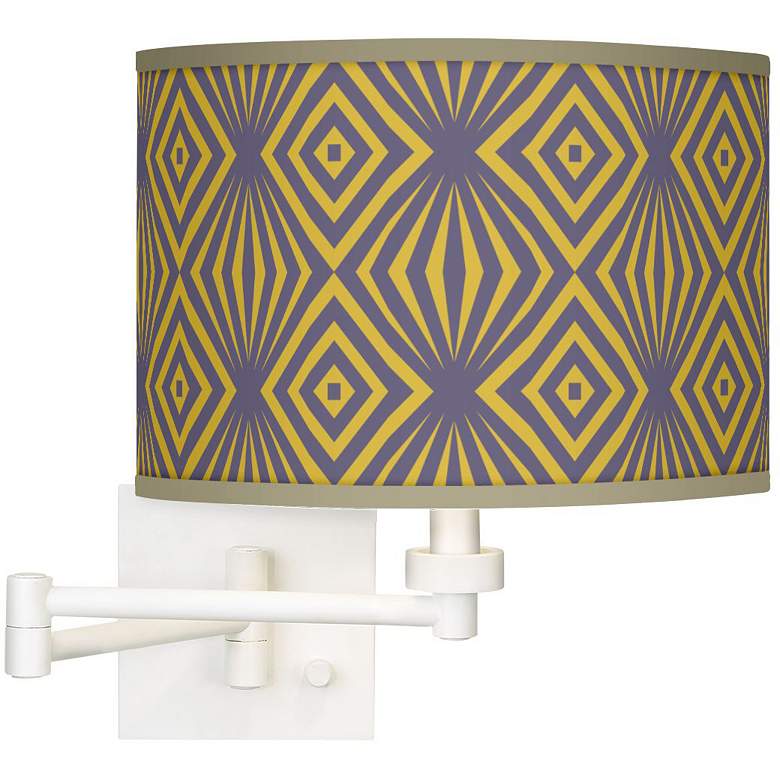 Image 1 Deco Revival Giclee White Swing Arm Wall Light