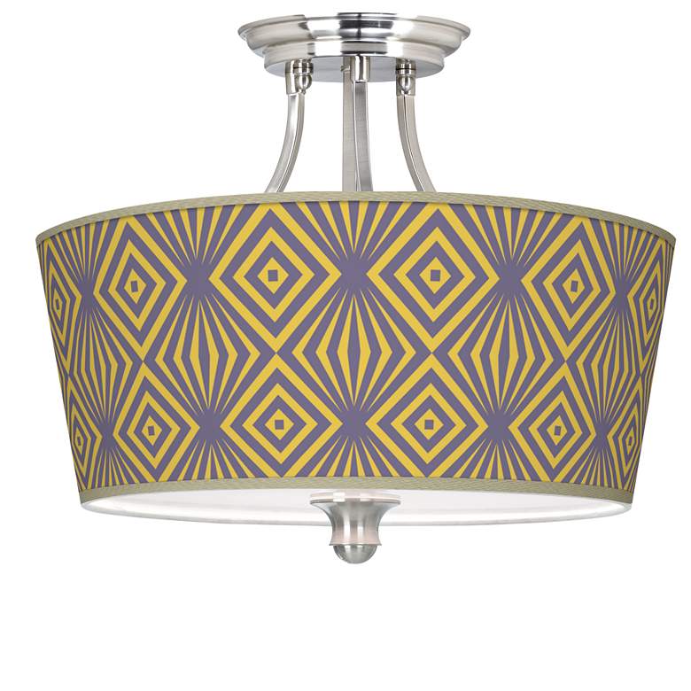 Image 1 Deco Revival Tapered Drum Giclee Ceiling Light