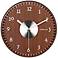 Decomates Brown and Silver 9 3/4" Wide Silent Wall Clock
