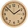 Decomates Modern 12" Round Wooden Wall Clock