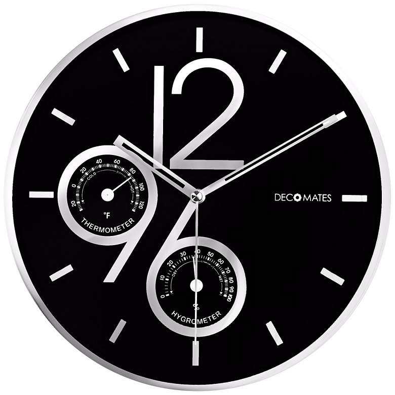 Image 1 Decomates Sharp Shimmer Multiplex 12 inch Wide Silent Wall Clock