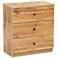 Decon 23 1/2" Wide Oak Brown 3-Drawer Storage Chest
