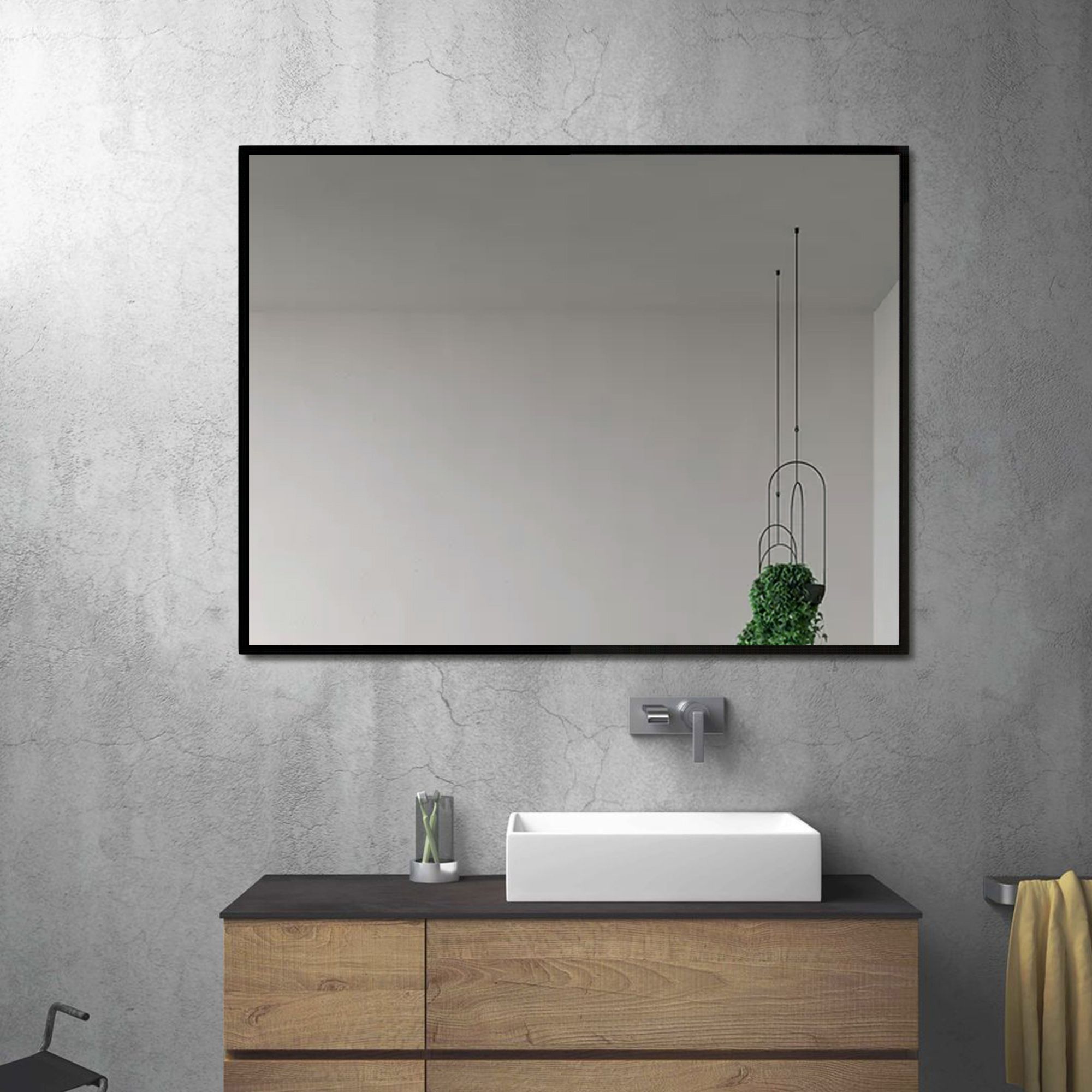 Image 5 Decor Wonderland 30" x 39.5" Venta XL Black Framed  Wall Vanity M more views