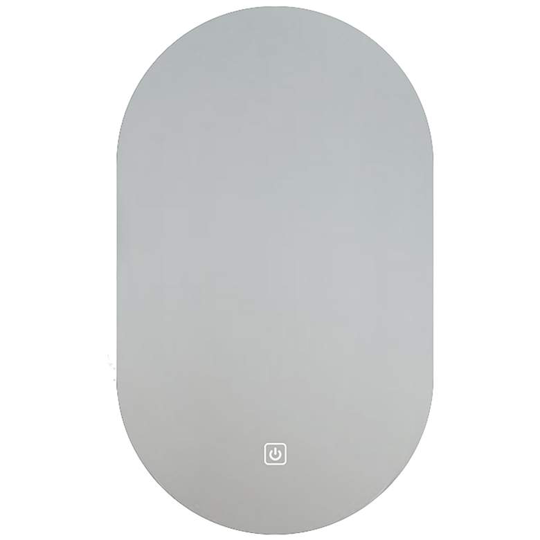 Image 1 Decor Wonderland Claire XL 40" x 24" Oval Frameless LED Bathroom