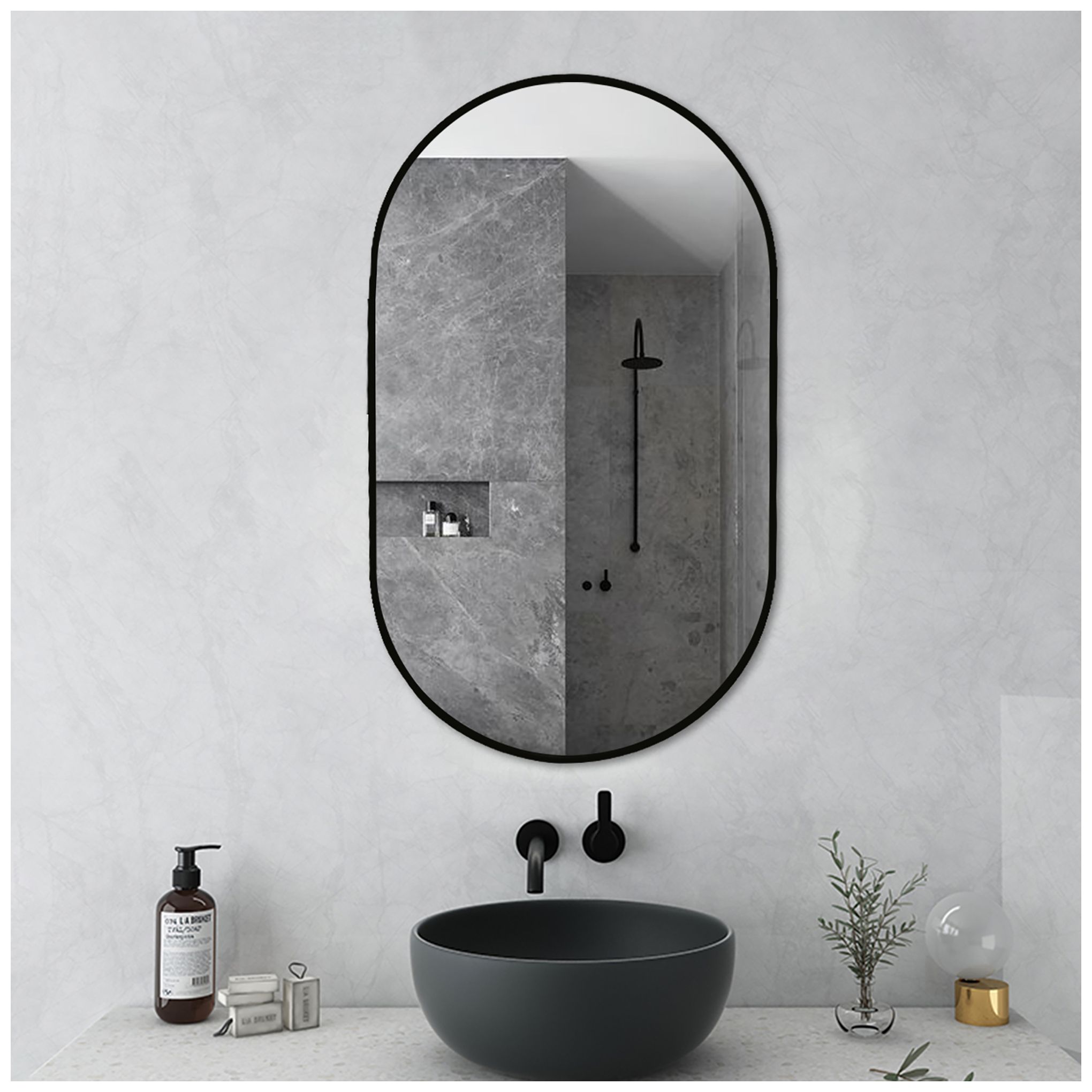 Image 2 Decor Wonderland Kristy 23.6" x 39.5" Black Metal Framed Wall Van more views