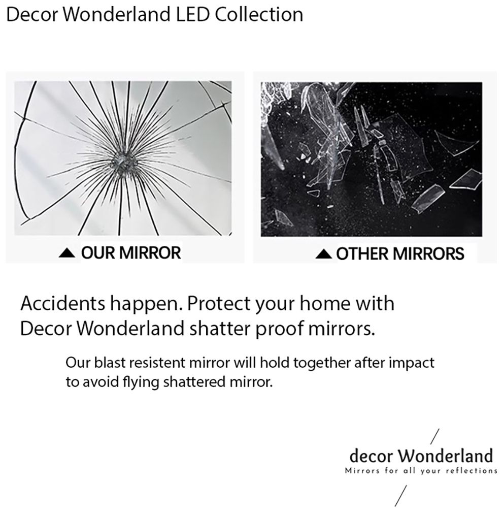 Image 6 Decor Wonderland  Omer 27.5" x 35".5" Metal Framed LED Vanit more views