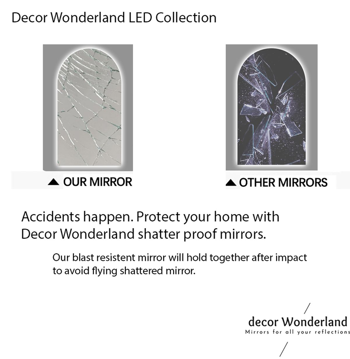 Image 7 Decor Wonderland  Rita 23.6" x 39.5" Arch Top LED Frameless Vanit more views