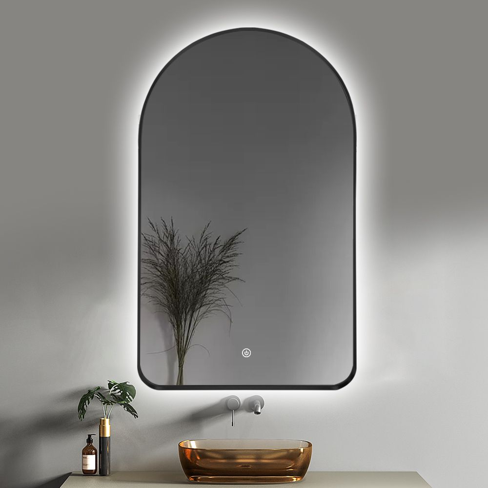Image 3 Decor Wonderland  Rita 23.6" x 39.5" LED Black Metal Framed Vanit more views