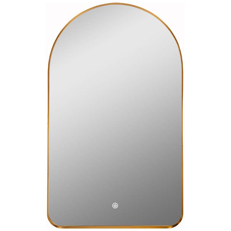 Image 1 Decor Wonderland Rita 23.6" x 39.5" LED Gold Metal Framed Vanity