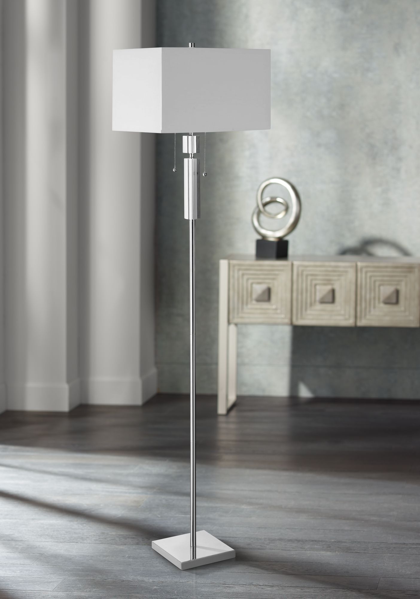 Chrome floor lamps sale new arrivals