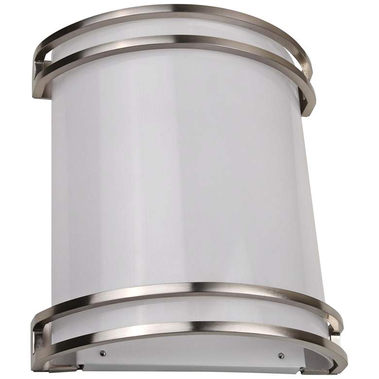 Image 1 Decorative Accent 12" High Brushed Nickel LED Wall Sconce