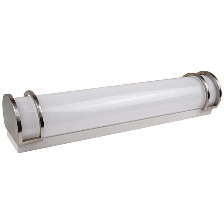 Image 2 Decorative Accent 24" Wide Brushed Nickel LED Pull-Chain Bath Light