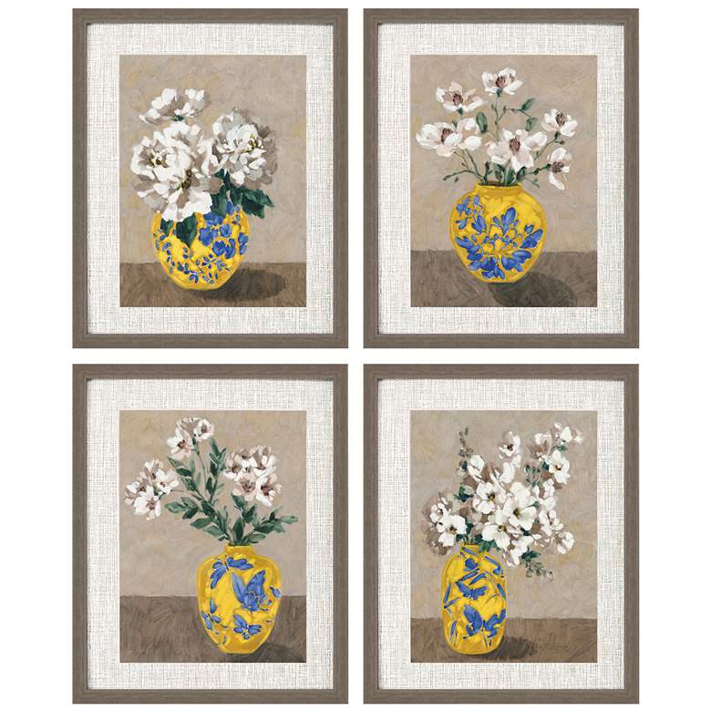 Image 1 Decorative Bouquet 18"W x 22"H Framed Wall Art Set of 4
