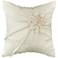 Decorative Cream Dahlia 16" Square Throw Pillow