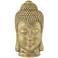 Decorative Gold 17 1/2" High Buddha Head Wall Art