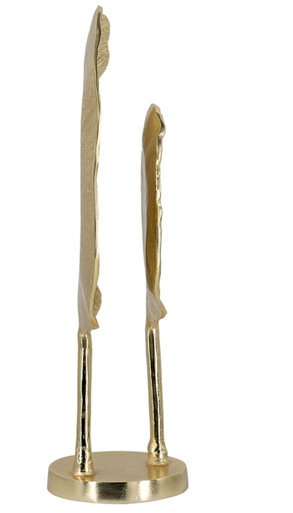 Image 5 Decorative Gold Cast Aluminum Leaf Sculpture - Gold more views