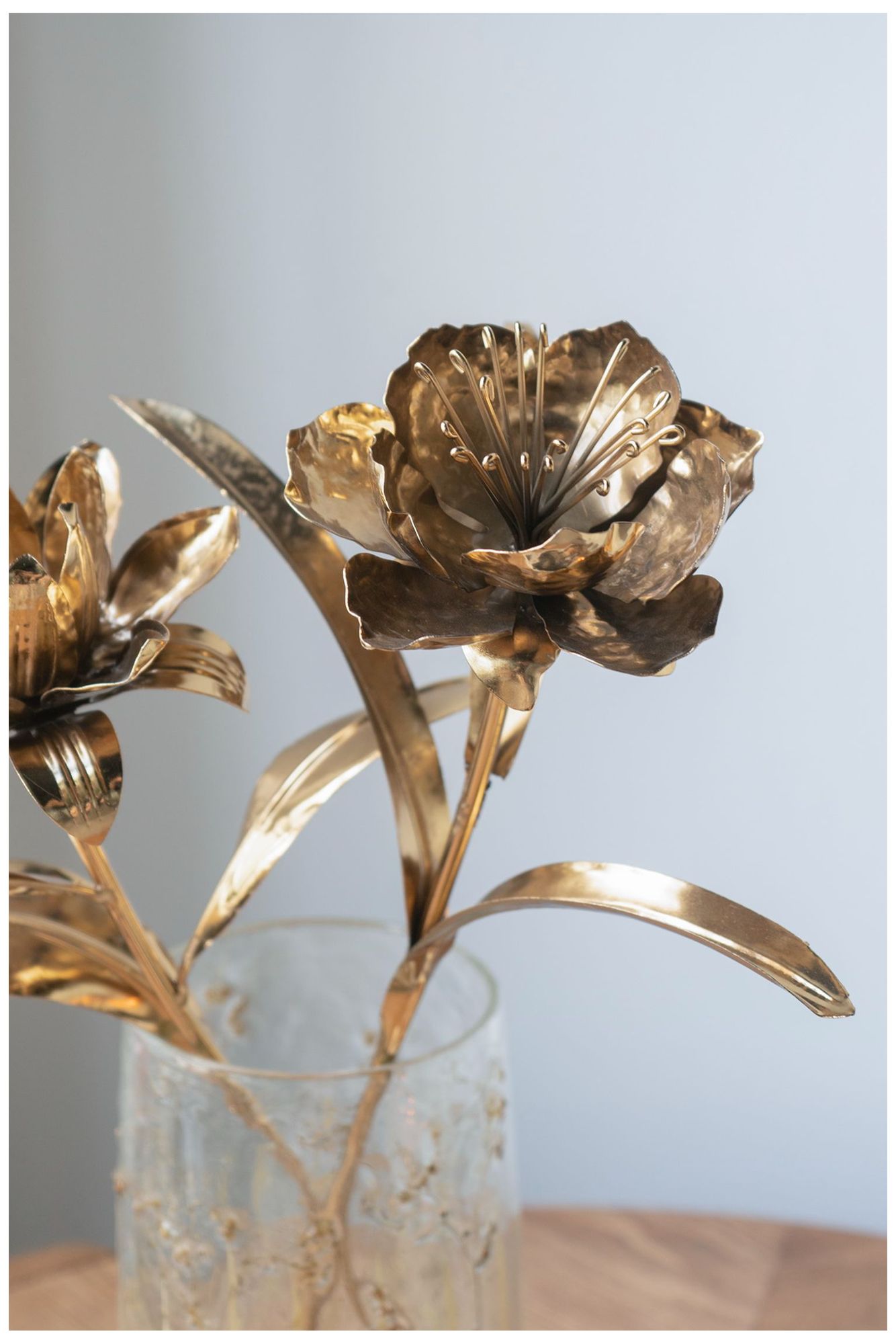 Image 3 Decorative Gold Iron Flower Sculpture - 20" - Gold more views