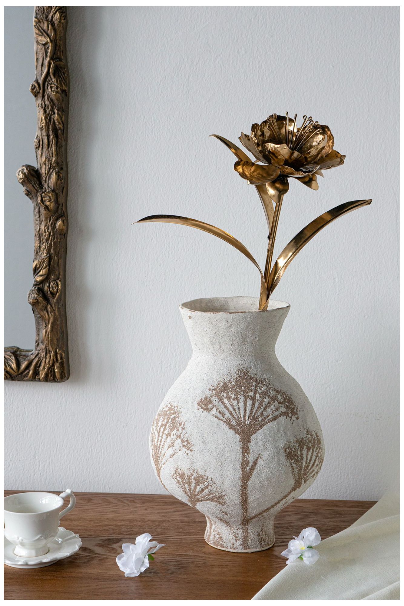 Image 6 Decorative Gold Iron Flower Sculpture - 20" - Gold more views