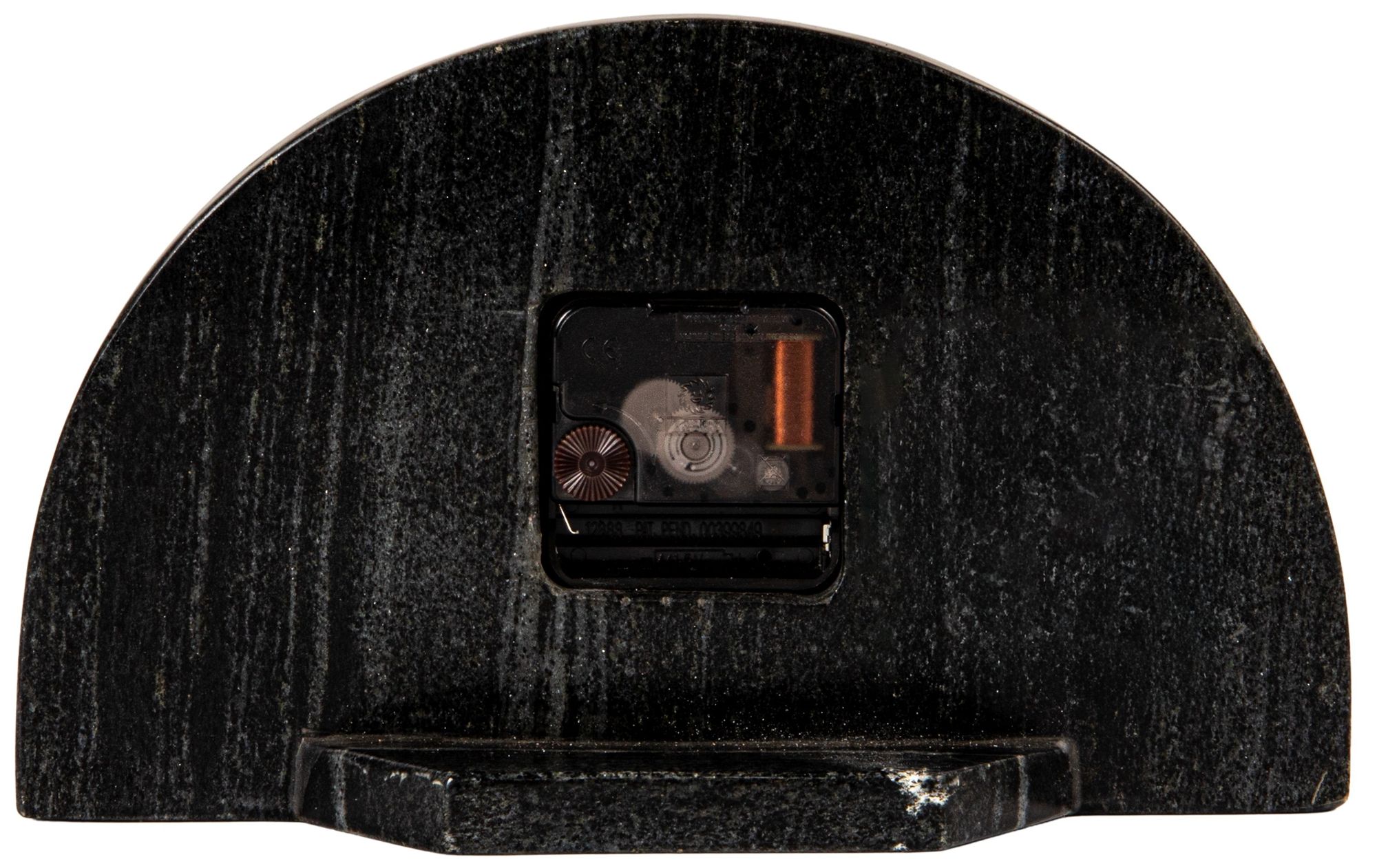 Image 5 Decorative Half Moon Marble Mantel Clock, Black and Gold more views