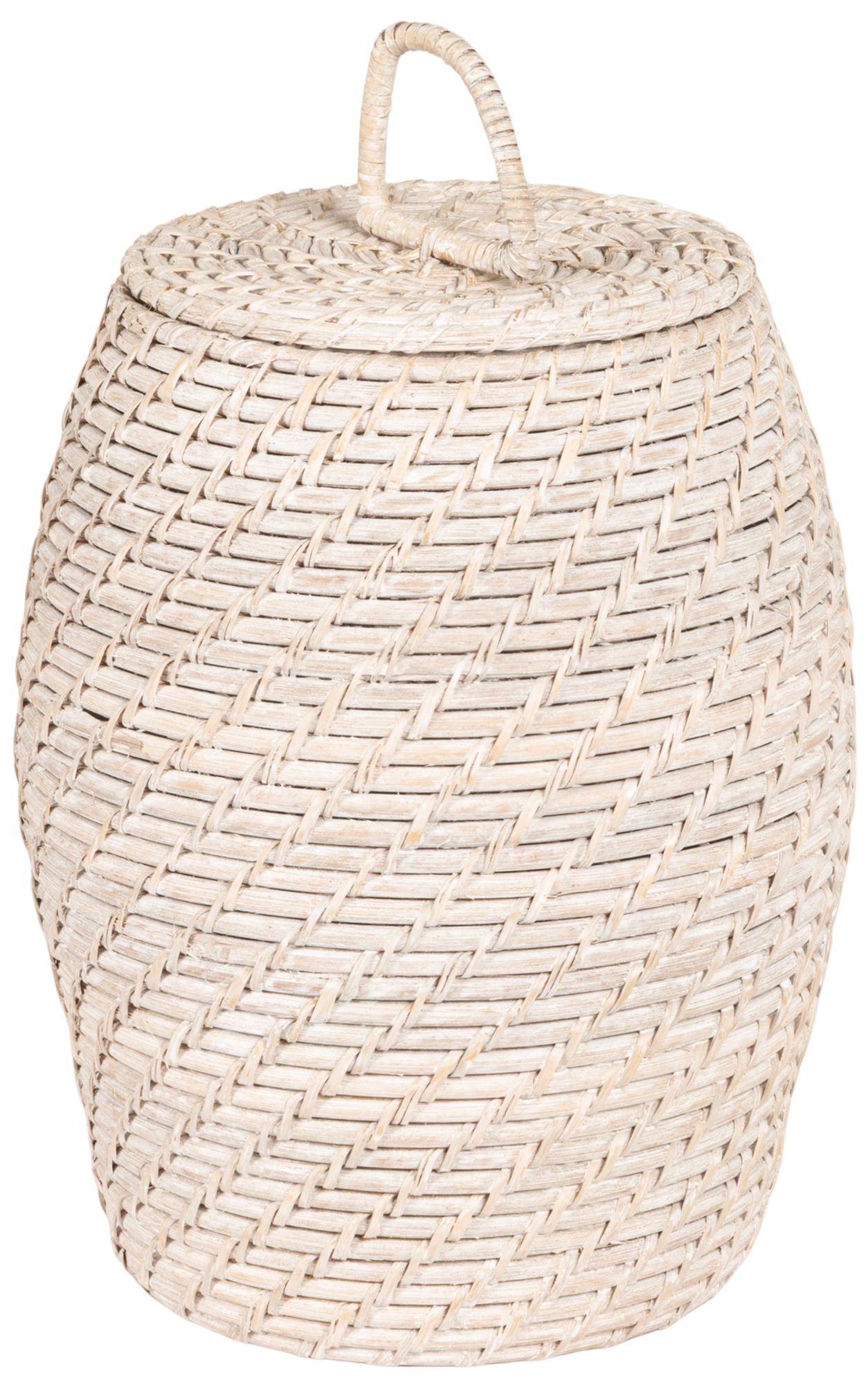 Image 5 Decorative Hand-Woven Rattan Storage Baskets with Lids, Set of 2 more views