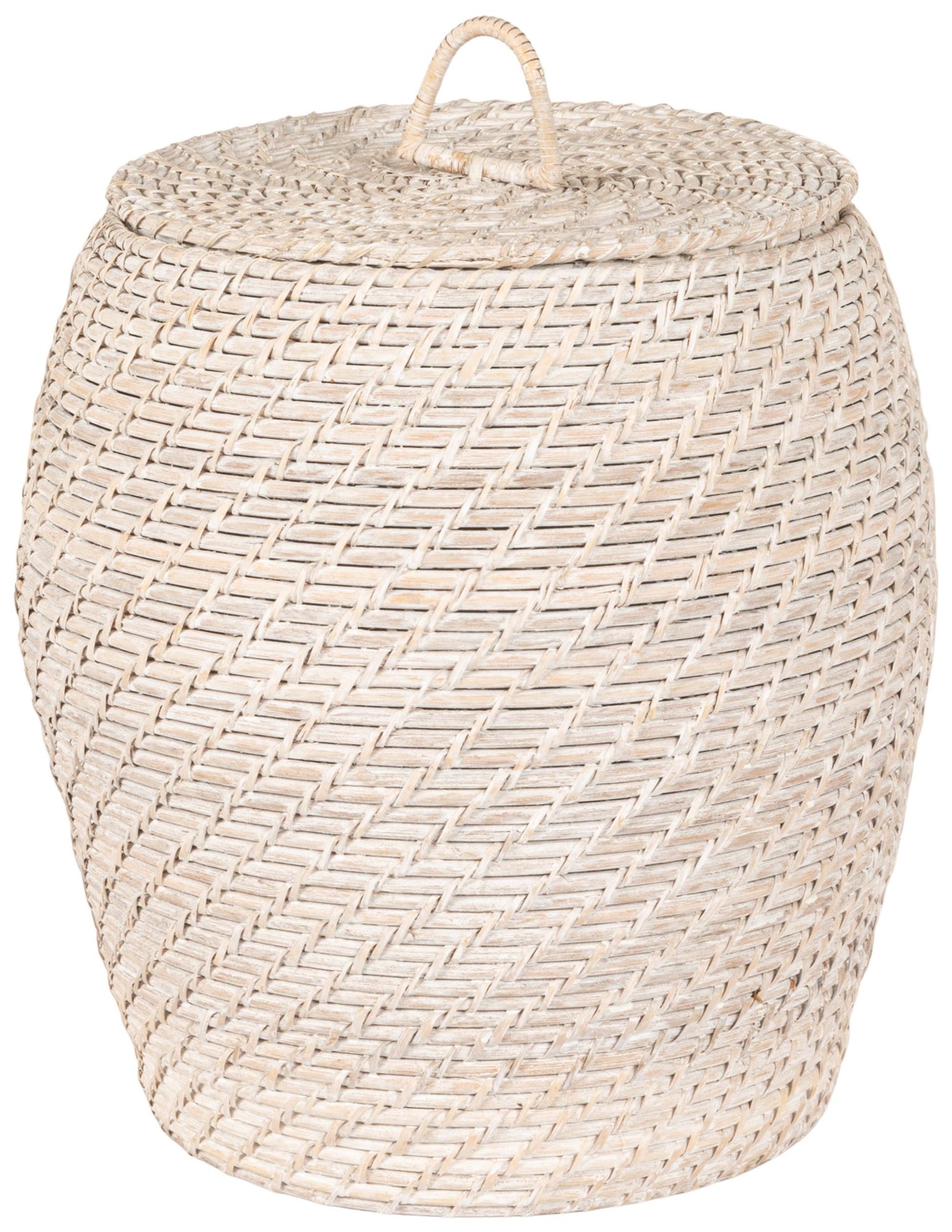 Image 6 Decorative Hand-Woven Rattan Storage Baskets with Lids, Set of 2 more views