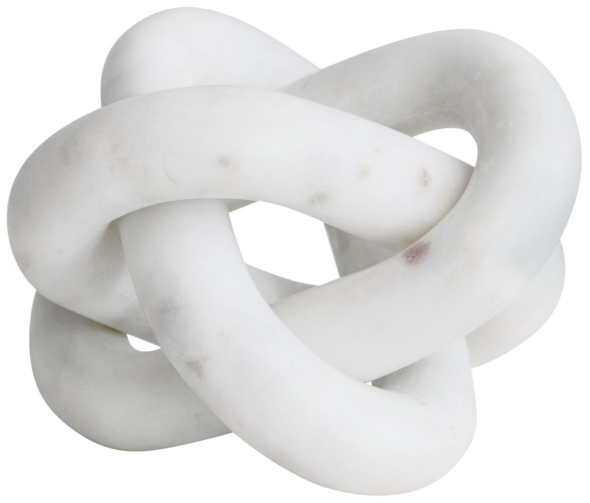 Image 2 Decorative Interlocking Marble Chain with 3 Links, White