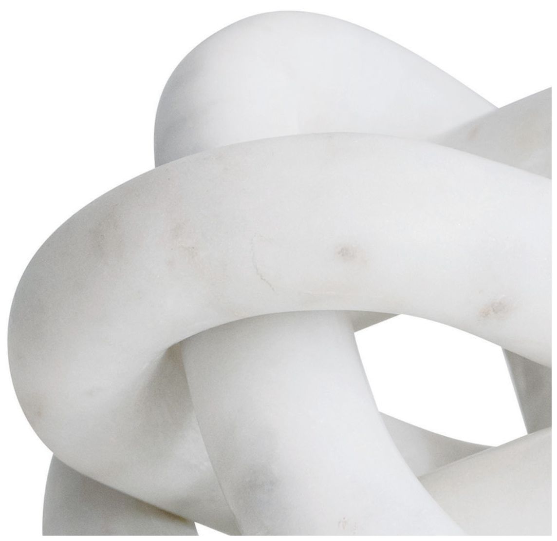 Image 4 Decorative Interlocking Marble Chain with 3 Links, White more views