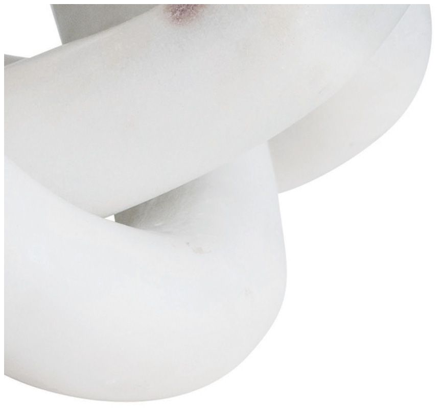 Image 5 Decorative Interlocking Marble Chain with 3 Links, White more views