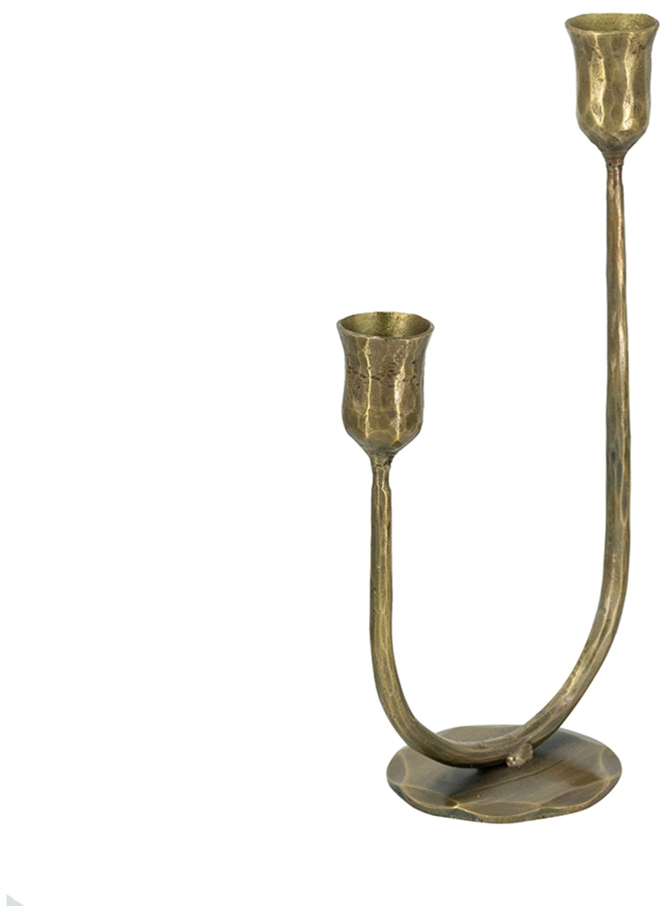 Image 3 Decorative Iron 2-Light Taper Candle Holder with Aged Bronze more views