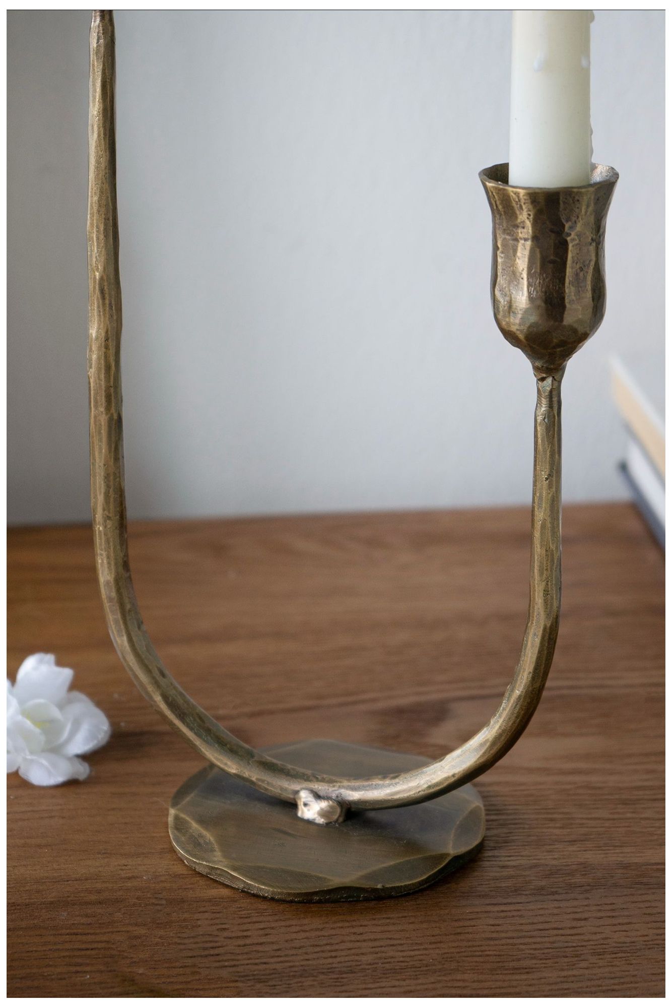 Image 7 Decorative Iron 2-Light Taper Candle Holder with Aged Bronze more views