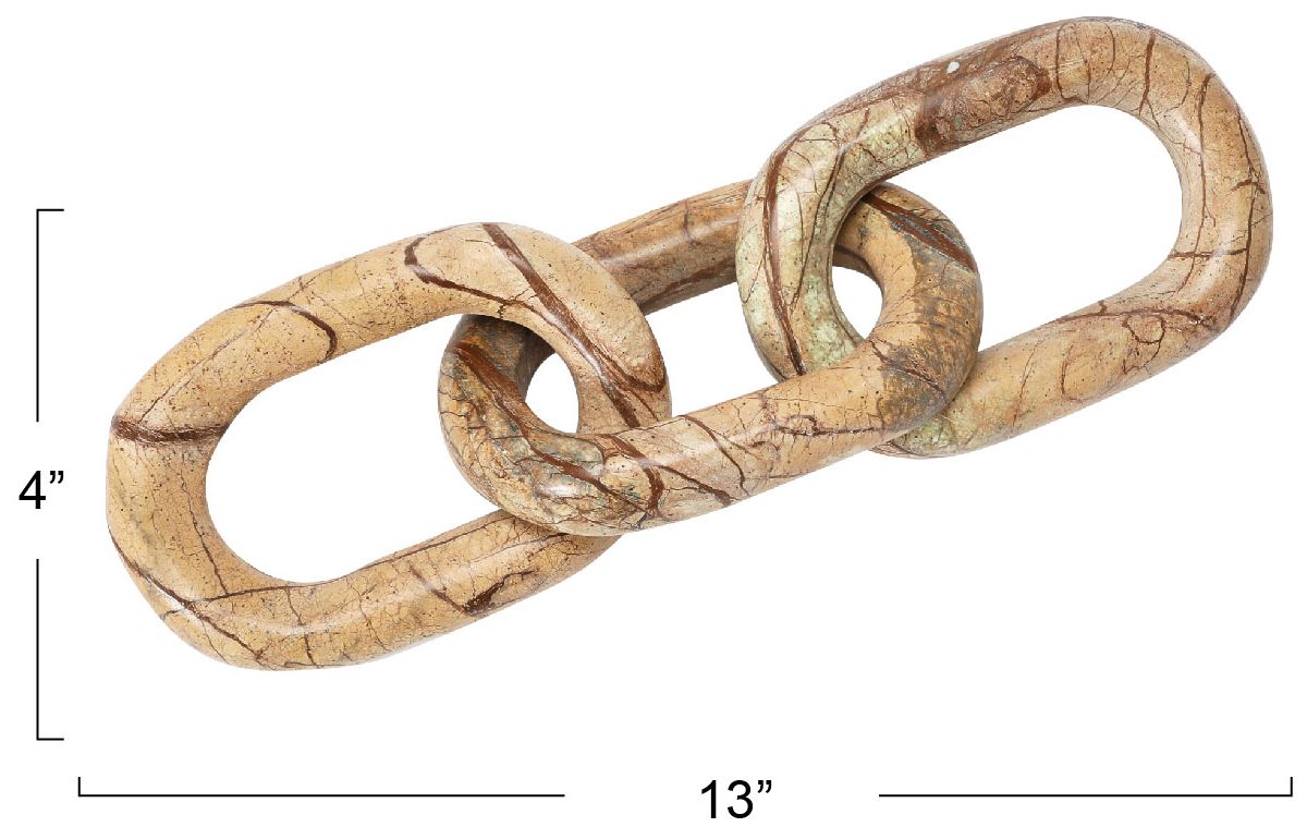 Image 3 Decorative Marble Chain, Variegated Brown Tones more views