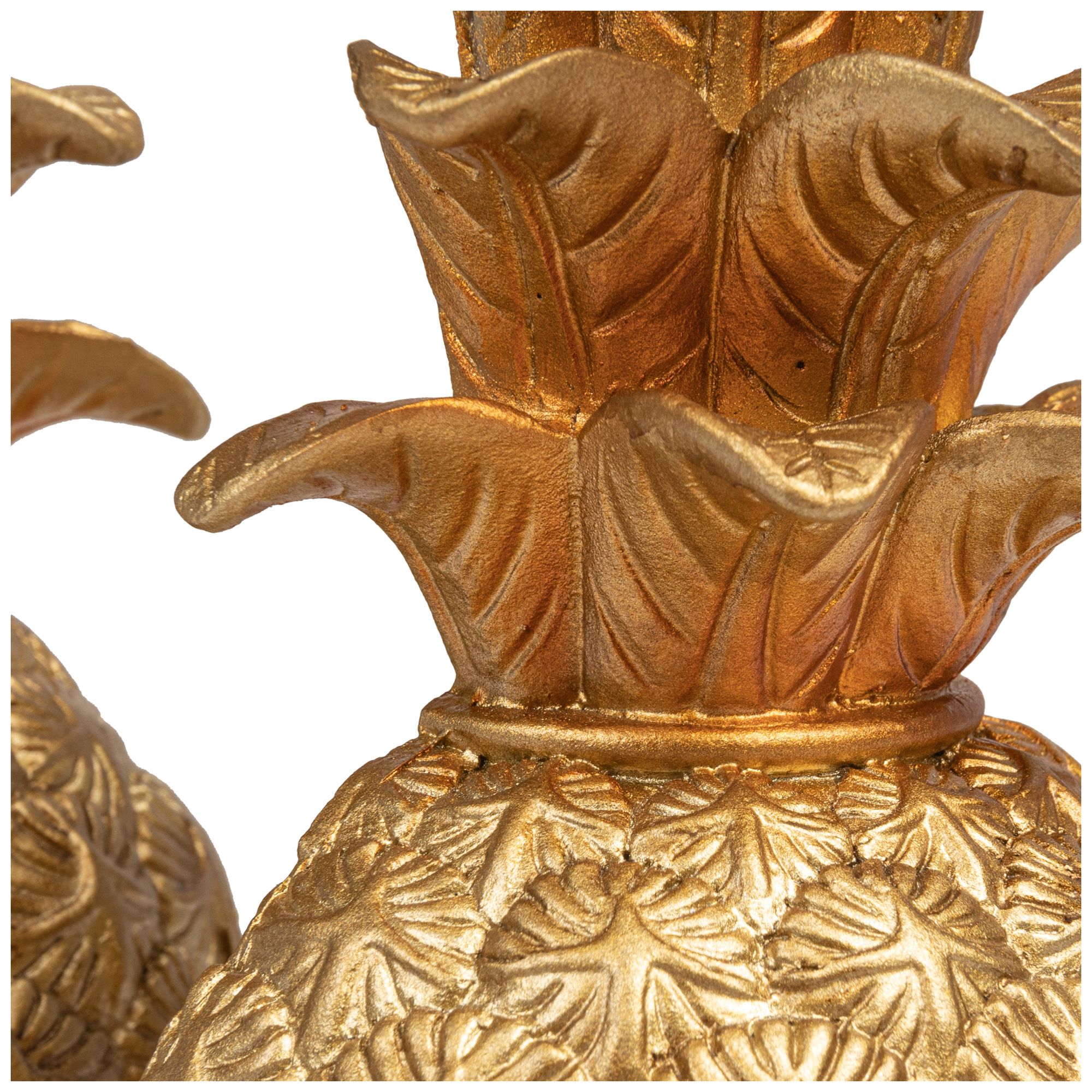 Image 6 Decorative Pineapple Resin Bookends, Gold, Set of 2 more views