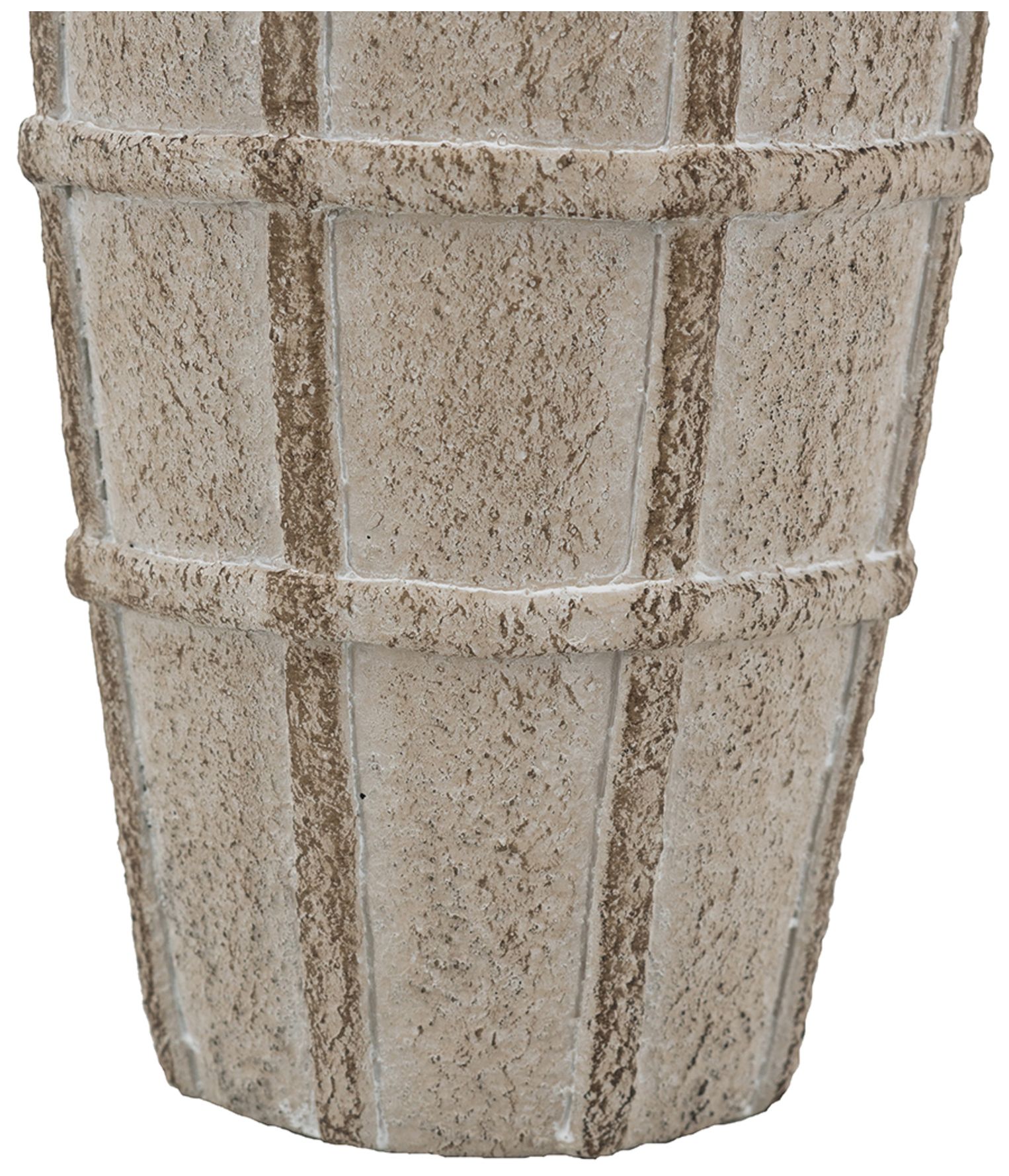 Image 4 Decorative Sand and Cement Vase with Textured Cream Finish more views