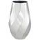 Decorative Silver Swirl 13" High Vase