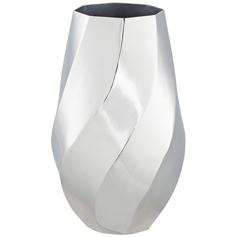 Image 1 Decorative Silver Swirl 13 inch High Vase