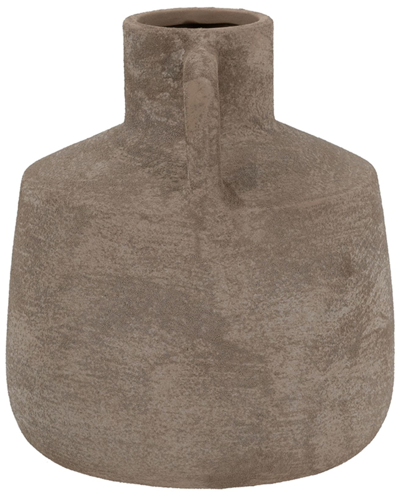 Image 4 Decorative Terracotta Jug Vase w/ H&les & Weathered Gray Finish more views