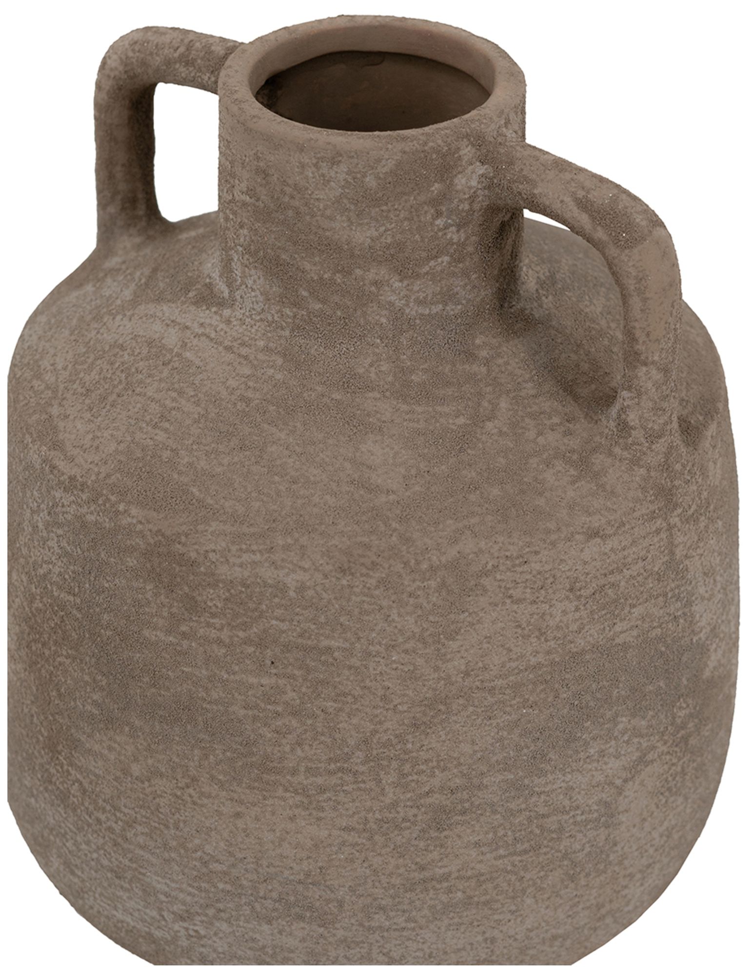 Image 5 Decorative Terracotta Jug Vase w/ H&les & Weathered Gray Finish more views