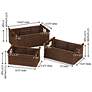3_Decorative Woven Baskets Set of 3 with Wood Handles and Metal Frame more views