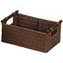 4_Decorative Woven Baskets Set of 3 with Wood Handles and Metal Frame more views