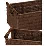 7_Decorative Woven Baskets Set of 3 with Wood Handles and Metal Frame more views