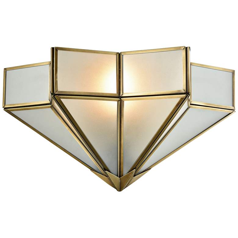 Image 1 Decostar 8" High Brushed Brass Wall Sconce