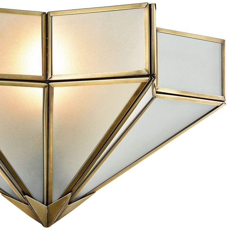 Image 2 Decostar 8 inch High Brushed Brass Wall Sconce more views