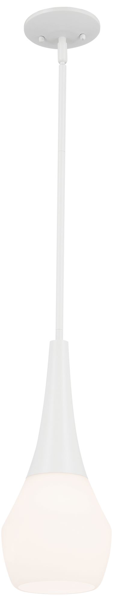 Deela 17 Inch 1 Light Pendant with Satin Etched Cased Opal Glass in White