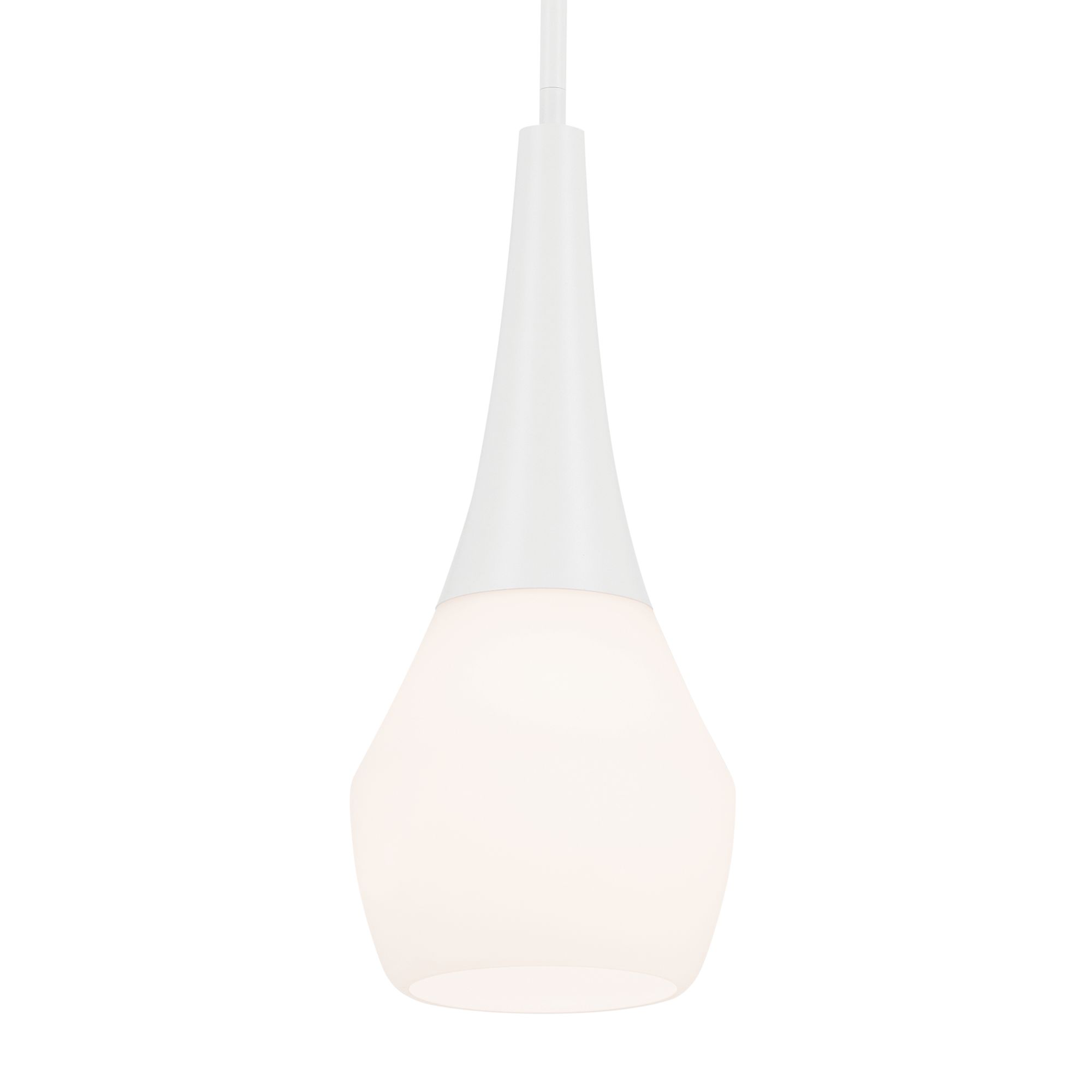 Image 2 Deela 17 Inch 1 Light Pendant with Satin Etched Cased Opal Glass in White more views